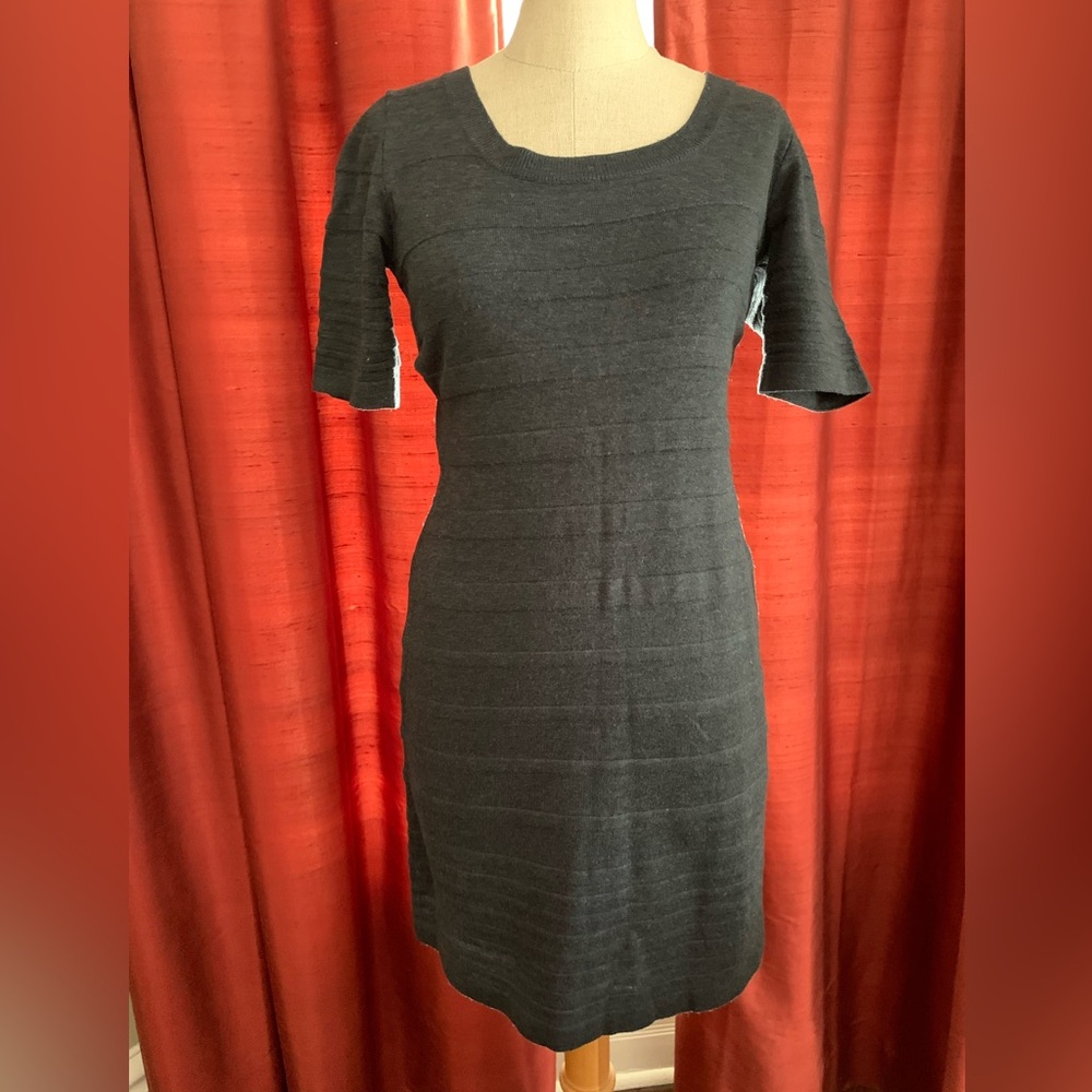 Marvin Richards Charcoal Mini Sweater Dress